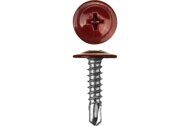 Саморез п/ш сверло 4,2*16RAL3005 красный